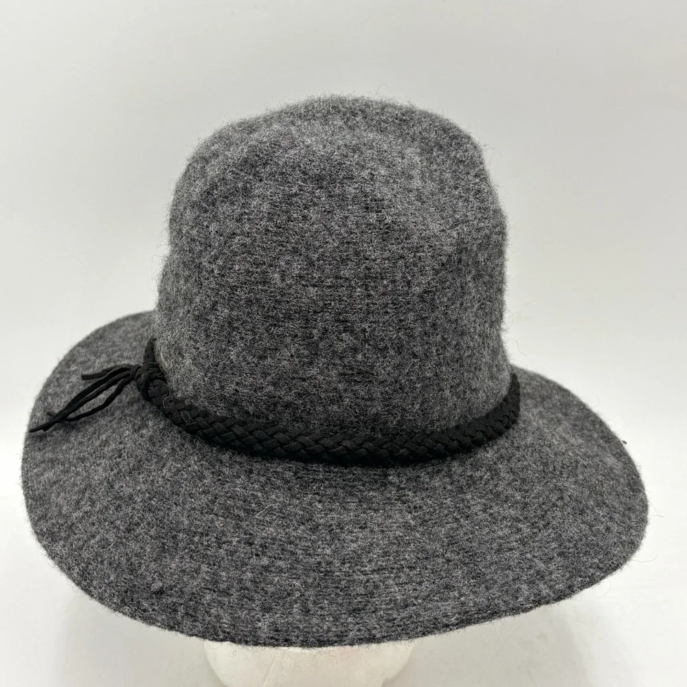 Scala Packable Wool Blend Gray Floppy Hat One Size Boho Travel EUC